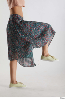 Cynthia  1 casual dressed flexing floral skirt leg side…